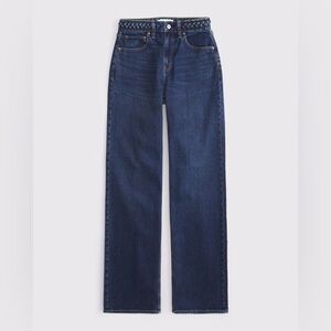 Abercrombie & Fitch Woman’s Love High Rise 90s Relaxed Braided Waistband Jean